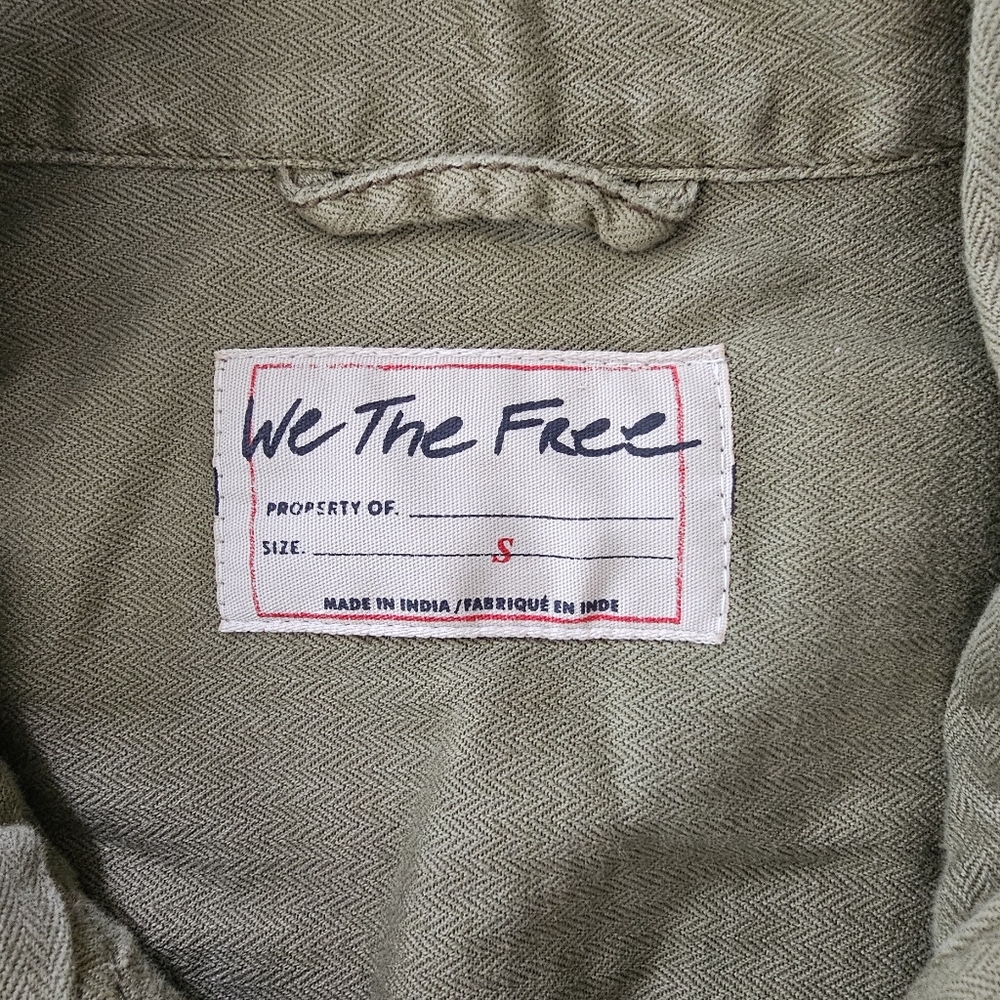 Free People Cargo Jacket In Olive Green Brand New With Tags - Picture 3 of 7